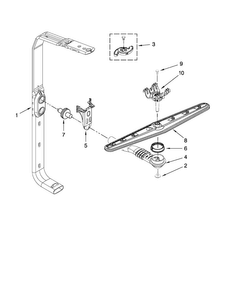 Upper Wash And Rinse Parts Diagram and Parts List for MDB8949SAM0  Maytag Dishwasher