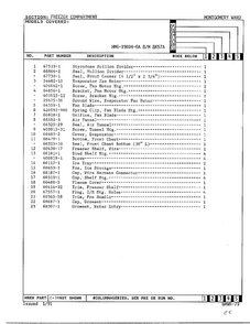 Freezer Compartment Page 2 Diagram and Parts List for 19804-0A  Admiral Refrigerator