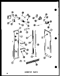 Interior Parts Diagram and Parts List for SRI19E-L-P74100-5WL  Amana Refrigerator