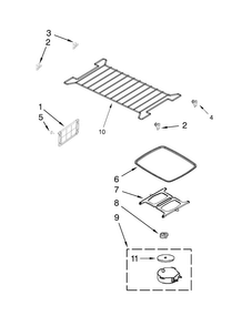 Turntable Parts Diagram and Parts List for JMV8208WB1  Jenn-Air Microwave
