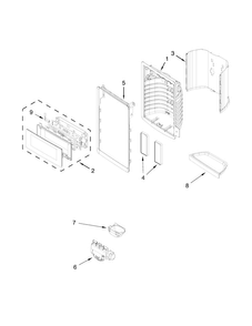 Dispenser Front Parts Diagram and Parts List for MFT2976AEW00  Maytag Refrigerator