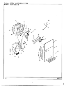 Ice And Water Dispenser Diagram and Parts List for 22512-0B  Admiral Refrigerator