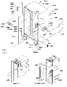 Cabinet Parts Diagram and Parts List for SRD27S2L-P1190329WL  Amana Refrigerator