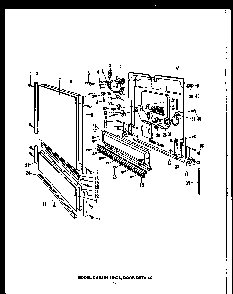 Section 2 Diagram and Parts List for DCR225-1V-OS  Caloric Dishwasher