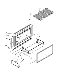 Freezer Door And Basket Parts Diagram and Parts List for JB36NXFXRW05  Jenn-Air Refrigerator