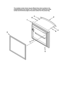 Freezer Door Parts Diagram and Parts List for MBL2556KES12  Maytag Refrigerator