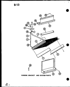 Hanging Bracket And System Parts 2 Diagram and Parts List for BBC3010M-B P67346-2C Amana Air Conditioner