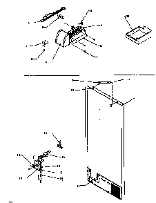Factory Installed Ice Maker Diagram and Parts List for TC18A3L-P1181812WL  Amana Refrigerator