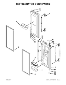 Part Location Diagram of W10826197 Whirlpool NAMEPLATE