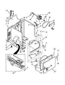 Cabinet Parts Diagram and Parts List for CGD137SDW1  Crosley Dryer