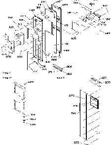 Freezer Door Diagram and Parts List for SBD20S4L-P1190007WL  Amana Refrigerator