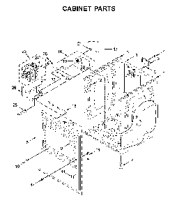 Cabinet parts Diagram and Parts List for MED6230RHW0  Maytag Dryer