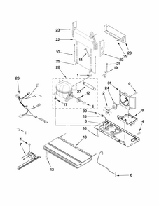 Unit Parts Diagram and Parts List for G32026PELB3  Maytag Refrigerator