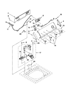Controls And Water Inlet Parts Diagram and Parts List for CAW9444XQ0  Crosley Washer