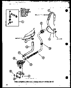 Section 19 Diagram and Parts List for LW3303W P1164316WW Amana Washer