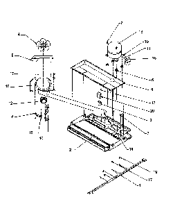 Compressor Compartment Diagram and Parts List for THI21S3L-P1194701WL  Amana Refrigerator