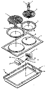 Section 6 Diagram and Parts List for CC8-P8591904S  Amana Cooktop