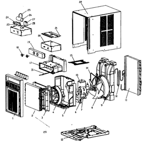 Cabinet Parts Diagram and Parts List for AV105  Amana Air Conditioner