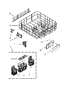 Lower Rack Parts Diagram and Parts List for 66514762N510  Kenmore Dishwasher