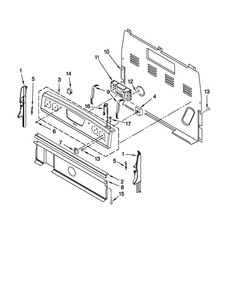 Control Panel Parts Diagram and Parts List for AER5844VCB2  Amana Range