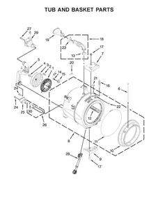 Tub And Basket Parts Diagram and Parts List for MHW7000AG0  Maytag Washer