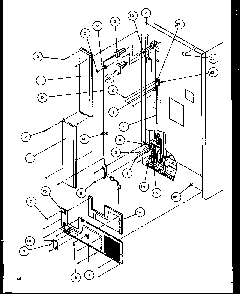 Cabinet Back Diagram and Parts List for TG18RBW-P1158303WW  Amana Refrigerator