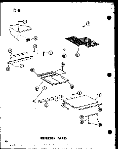 Interior Parts Diagram and Parts List for TC18D-L-P74660-5WL  Amana Refrigerator