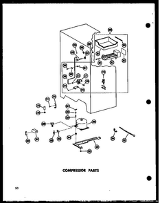 Compressor Parts Diagram and Parts List for SRN22G-A-P60201-36WA  Amana Refrigerator