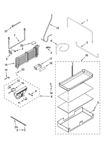 Lower Unit And Tube Parts Diagram and Parts List for JF42CXFXDB00  Jenn-Air Refrigerator
