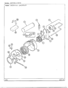 Motor And Drive Diagram and Parts List for LNC-8757A71  Maytag Dryer