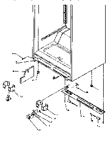 Cabinet Bottom Diagram and Parts List for TX22R2-P1157706W  Amana Refrigerator