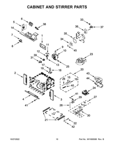 Cabinet And Stirrer Parts 2 Diagram and Parts List for JMW2430LM00  Maytag Microwave Oven Combo