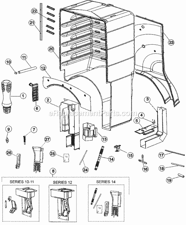 LINER, STEAMER & RESERVOIR Diagram and Parts List for MCE8000AYW  Maytag Dryer