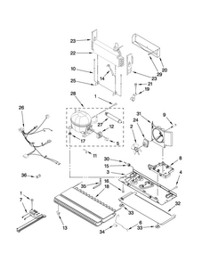 Unit Parts Diagram and Parts List for 7MI2569VEM4  Maytag Refrigerator