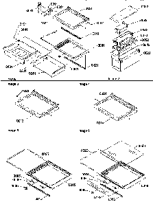 Deli, Shelves, Crisper Assemblies And Accessories Diagram and Parts List for SRD22S5L-P1190304WL  Amana Refrigerator