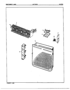 Heater Diagram and Parts List for 7834A REV E Norge Dryer