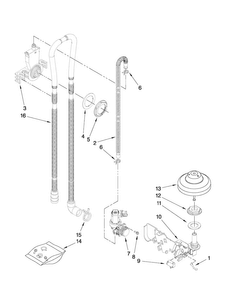 Fill And Overfill Parts Diagram and Parts List for JDB3200AWB5  Jenn-Air Dishwasher