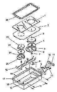 Solid Element Module-cc13e And Cc13w Diagram and Parts List for AKDH6E P1131744NE Amana Cooktop