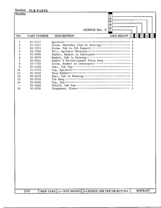 Tub Parts Page 2 Diagram and Parts List for 6440A REV K Norge Washer