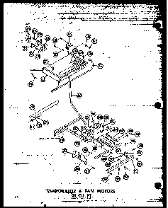 Evaporator & Fan Motors 23 Cu. Ft. Diagram and Parts List for T16W-P60303-8W  Amana Refrigerator