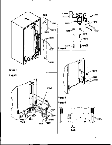 Cabinet Back Diagram and Parts List for 57089-P1190814WE  Amana Refrigerator