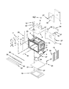 Oven Parts Diagram and Parts List for JJW2830DB01  Jenn-Air Wall Oven