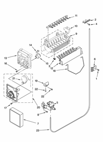 Icemaker Parts Diagram and Parts List for MSD2242VES00  Maytag Refrigerator