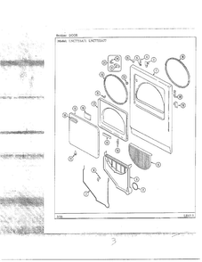 Door Diagram and Parts List for LNC7753A77  Maytag Dryer