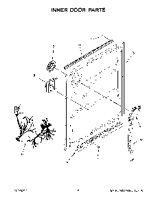 Inner Door Parts Diagram and Parts List for 66512793K314  Kenmore Dishwasher