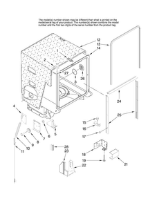 Tub And Frame Parts Diagram and Parts List for MDBH955AWS3  Maytag Dishwasher