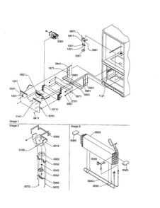 Evaporator Area Diagram and Parts List for BRF20TE-P1199202WE  Amana Refrigerator