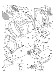Bulkhead Parts, Optional Parts Diagram and Parts List for MEDC700VJ0  Maytag Dryer