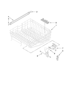 Upper Rack And Track Parts Diagram and Parts List for MDB8859AWB2  Maytag Dishwasher