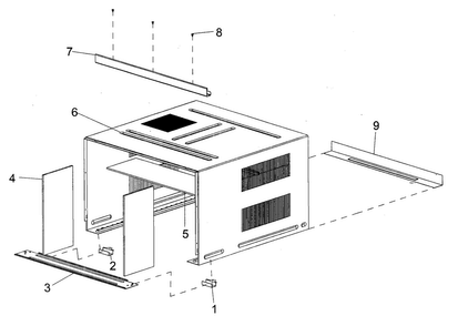 Outside Cabinet Parts Diagram and Parts List for AH183  Amana Air Conditioner